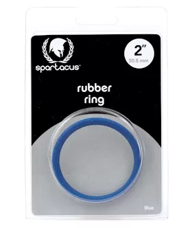 Spartacus 2quot Rubber Cock Ring  Blue