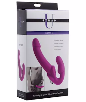 Strap U Vibrating Strapless Silicone Strap on Dildo