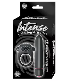Intense Cockring amp Bullet  Black