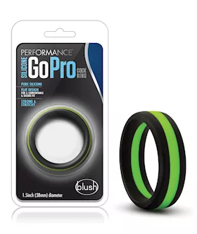 Blush Performance Silicone Go Pro Cock Ring  BlackGreen