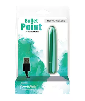 Bullet Point Rechargeable Bullet  10 Functions Teal