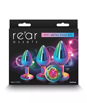 Rear Assets Rainbow Gem Anal Trainer Kit  Multi Color