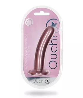Shots Ouch 6" Smooth G-spot Dildo - Rose Gold