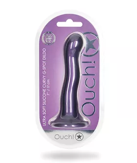 Shots Ouch 7" Curvy G-spot Dildo - Metallic Purple