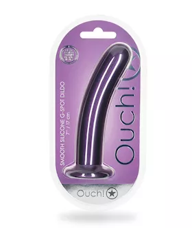Shots Ouch 7" Smooth G-spot Dildo - Metallic Purple