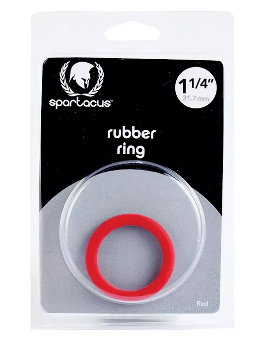 Spartacus 1.25" Rubber Cock Ring - Red