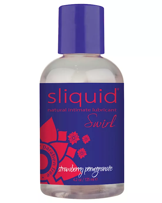 Sliquid Naturals Swirl Lubricant - 4.2 Oz Strawberry Pomegranate