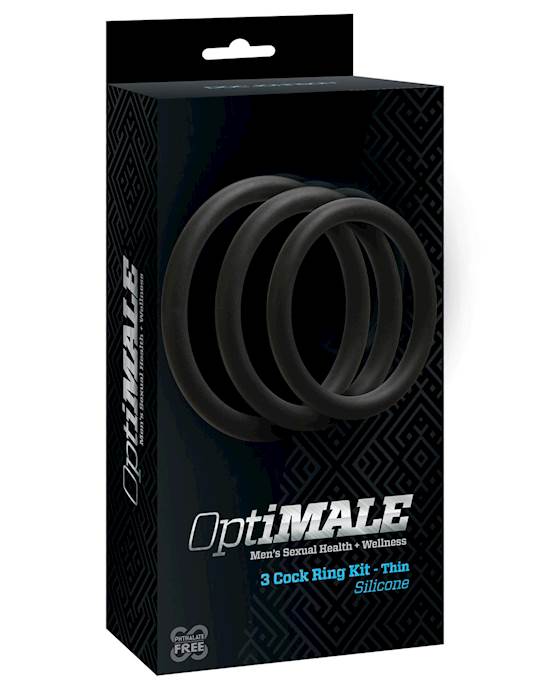 OptiMale C Ring Kit Thin  Black