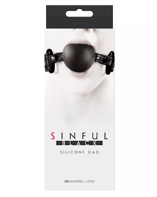 Sinful Soft Silicone Gag - Black