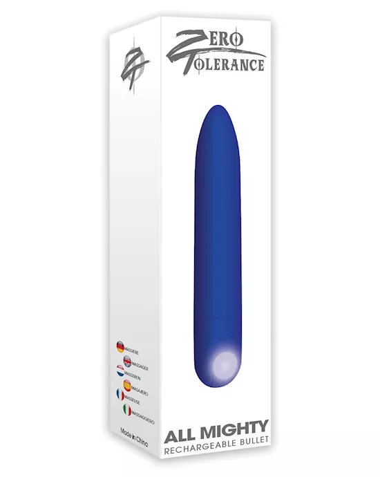 Zero Tolerance All Mighty Rechargeable Bullet - Blue