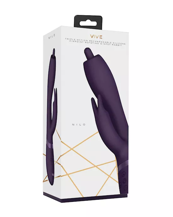 Shots Vive Nilo Pinpoint Rotating G-spot Rabbit - Purple