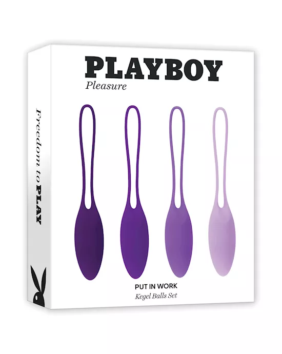 Playboy Pleasure Put In Work Kegel Set - Acai/ombre