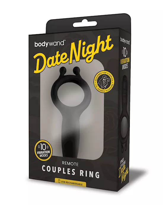 Bodywand Date Night Remote Couples Ring - Black