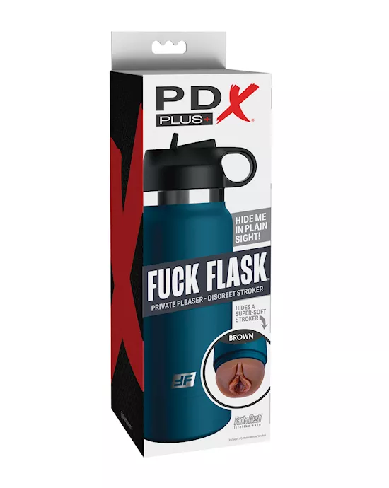 Pdx Plus Fuck Flask Private Pleaser Stroker - Brown/blue