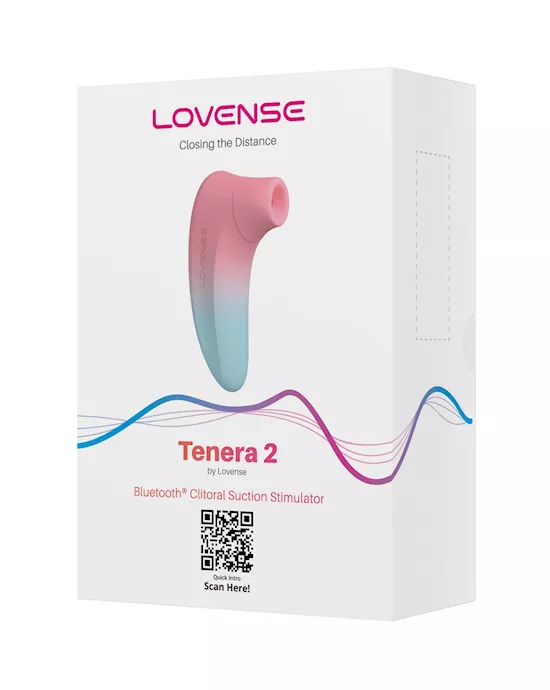 Lovense Tenera 2 Bluetooth Clitoral Suction Stimulator - Pink/blue