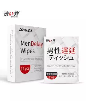 Drywell Mens Delay Wipes 12 Pack