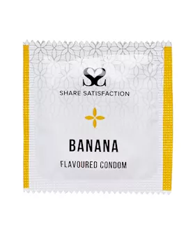 Share Satisfaction Banana Flavoured Condoms  500 Bulk Pack