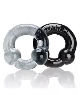 Oxballs Ultraballs Cock Rings  BlackPolice Blue Pack of 2