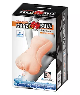 Crazy Bull No Lube Realistic Vagina Masturbator Sleeve  Ivory