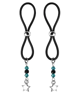 Bijoux de Nip Nipple Halos Star Charm  TurquoiseBlack