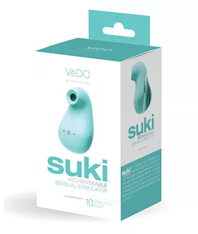 VeDO Suki Rechargeable Vibrating Sucker  Tease Me Turquoise