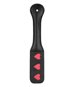 Shots Ouch Hearts Paddle  Black