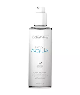 Wicked Sensual Care Simply Aqua Water Based Lubricant 4 oz