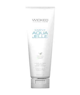 Wicked Sensual Care Simply Aqua Jelle Water Based Lubricant 4 oz