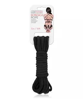Lux Fetish Bondage Rope  5m16 ft  Black