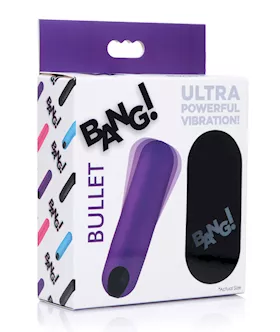 Bang Vibrating Bullet w Remote Control Purple