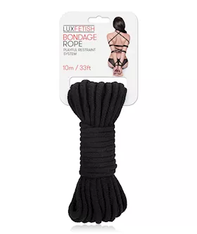 Lux Fetish Bondage Rope  10m33 ft Black