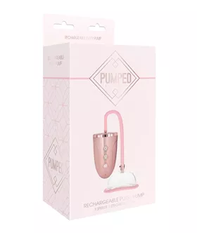 Shots Pumped Automatic Rechargeable Pussy Pump Set  Rose Gold