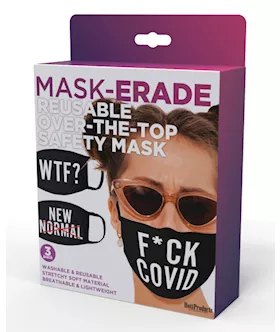 Hott Products Maskerade Masks  F CovidWTFNew Normal X Pack of 3
