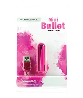 Mini Bullet Rechargeable Bullet 9 Functions Pink