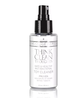 Sensuva Think Clean Thoughts Anti Bacterial Toy Cleaner  2 oz Bottle