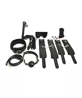 Plesur Everything Bondage 12 Piece Kit  Black