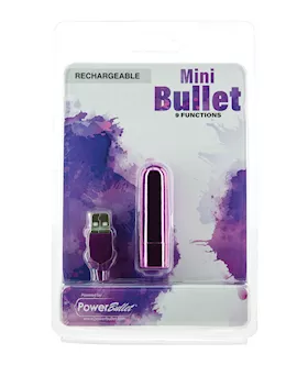 Mini Bullet Rechargeable Bullet 9 Functions Purple