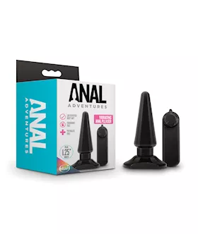 Blush Anal Adventures Basic Vibrating Anal Pleaser  Black