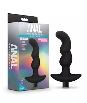 Blush Anal Adventures Platinum Silicone Vibrating Prostate Massager 03nbsp Black