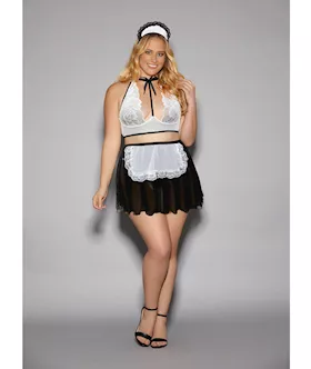 Euphoria French Maid wHeadpiece BlackWhite QN