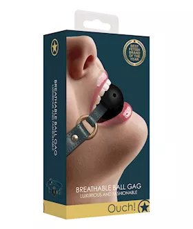 Shots Ouch Halo Breathable Ball Gag  Green