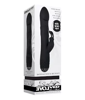 Evolved Bodacious Bunny Rotating Rabbit  Black