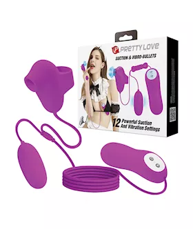 Pretty Love Suction amp Vibro Bullets Fuchsia