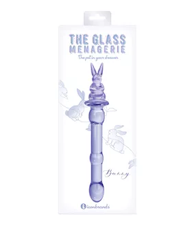 Glass Menagerie Rabbit Glass Dildo  Pink