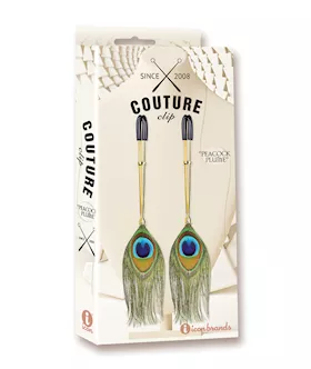 Couture Clips Luxury Nipple Clamps  Peacock Plume