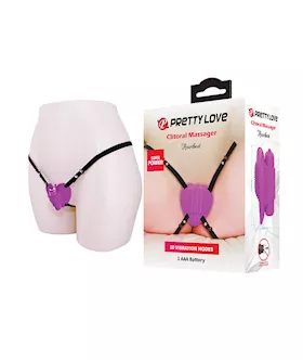 Pretty Love Heartbeat Strap On Clitoral Massager  Fuchsia