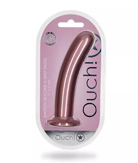 Shots Ouch 7quot Smooth GSpot Dildo  Rose Gold