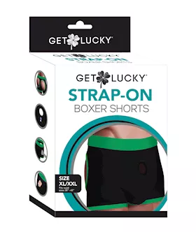 Get Lucky Strap On Boxers  XLXXL BlackGreen
