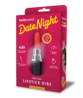 Bodywand Date Night Kiss Kiss Lipstick Vibe  BlackRed