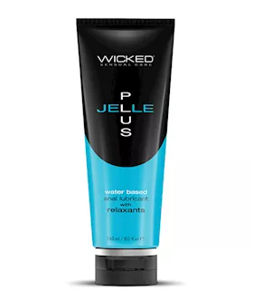Wicked Sensual Care Jelle Plus Water Based Anal Lubricant with Relaxants  8 oz